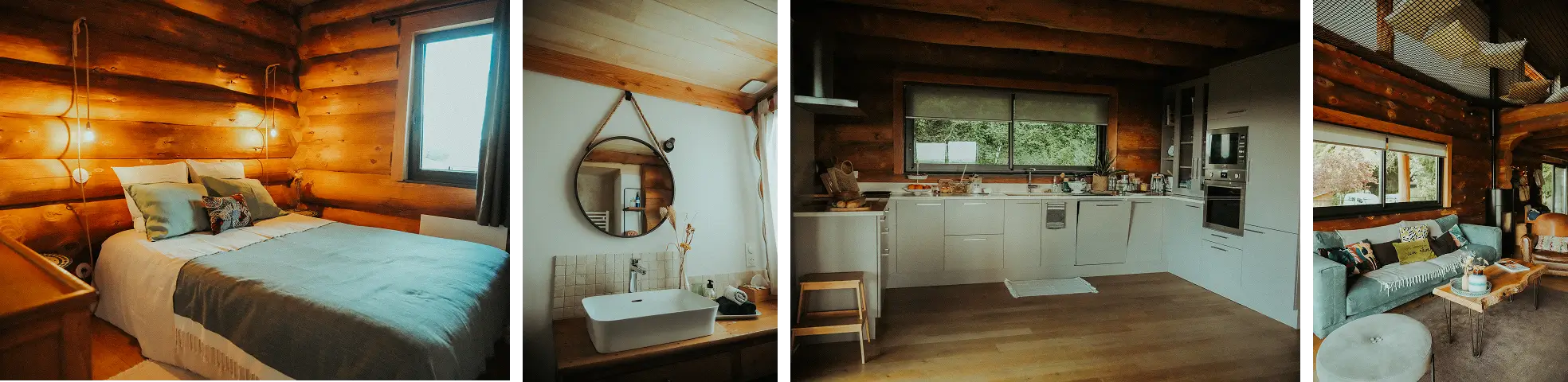 Vues de l'intérieur du gite Le Perchoir du Quercy, un gite chaleureux et cosy, parfait pour un week-end détente entre filles. 