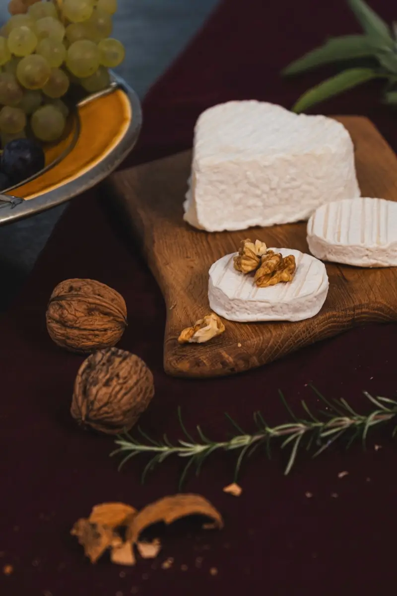 fromage-brebis-cabecou-noix Du fromage de brebis, n cabécou et des noix, représentatifs du Quercy Blanc.